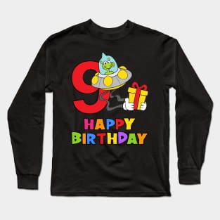 9th Birthday Party 9 Year Old Nine Years Long Sleeve T-Shirt